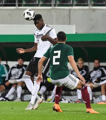 Fussball, Herren, Saison 2018 19, U 21, Test-Länderspiel in Fürth, Deutschland - Mexiko, v. l. Jordan Torunarigha U21 U 21 Deutschland), Jorge Sanchez (U21, Mexiko), 07.09.2018, Copyright: xMatthiasxKochx