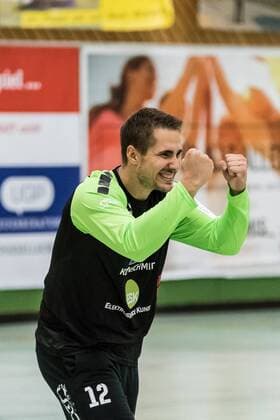 Michael Bognar (Neckarsulmer Union 12), Siegesjubel nach Spielende, SG H2Ku Herrenberg vs. Neckarsulmer Sport-Union, Handball, BWOL, Maenner, 08.09.2018, SG H2Ku Herrenberg vs. Neckarsulmer Sport-Union, Handball, BWOL, Maenner, 08.09.2018 Herrenberg Copyright: xEIBNER WolfgangxFrankx EP_WFK