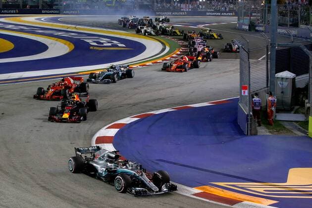Start, formula 1 GP, Singapore, 16.09.2018 Photo:mspb Jerry Andre Start, formula 1 GP, Singapore 2018