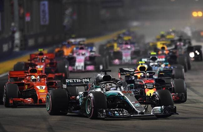 Start, formula 1 GP, Singapore, 16.09.2018 Photo:mspb Jerry Andre Start; formula 1 GP, Singapore 2018