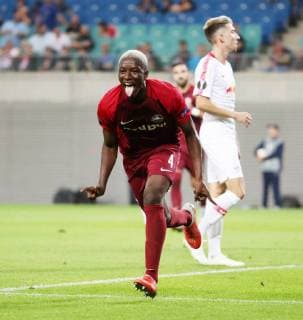 RB Leipzig - Salzburg Fussball Euro League Leipzig, 20.09.2018, Red Bull Arena, Fussball, UEFA EURO EM Europameisterschaft Fussball League , Gruppe B, 1.Spieltag, Hinspiel , RB Leipzig vs. FC Salzburg , Im Bild; Tor für FC Salzburg. Amadou Haidara (4, Salzburg) erzielt den Treffer zum 0:2 und jubelt. , Gemäß den Vorgaben der UEFA ist es untersagt, in dem Stadion und oder vom Spiel angefertigte Fotoaufnahmen in Form von Sequenzbildern und oder videoähnlichen Fotostrecken zu verwerten bzw. verwerten zu lassen. ,
