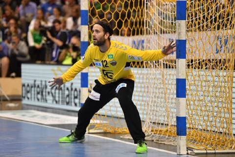 Silvio Heinevetter (Torwart Füchse), in Aktion Füchse Berlin - SC Magdeburg 1. Bundesliga, DKB-Handballbundesliga, 2018 2019 Herren, Männer, Maenner, Handball, Deutschland, Germany, Max-Schmeling-Halle Berlin, 29.9.2018
