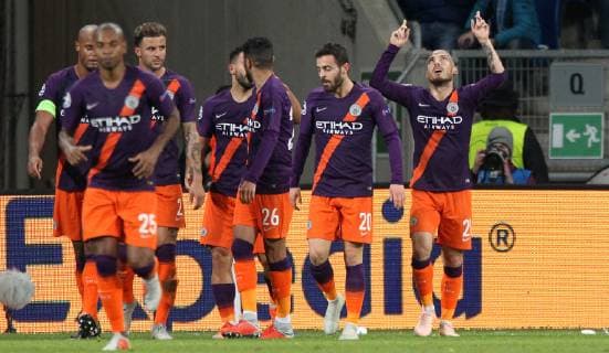 2-1 for mancity by David Silva (21, Manchester City), UEFA Champions League, TSG 1899 Hoffenheim vs. Manchester City, Groupe F, Matchday 2, October, 02 2018, Wirsol Rhein Neckar Arena, Germany, YmdY, ** DFL DFL regulations prohibit any use of photographs as image sequences and or quasi-video. ** TSG 1899 Hoffenheim - Manchester City