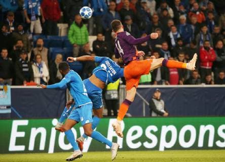 Justin HOOGMA (24, 1899 Hoffenheim), Aymeric Laporte (14, Manchester City), UEFA Champions League, TSG 1899 Hoffenheim vs. Manchester City, Groupe F, Matchday 2, October, 02 2018, Wirsol Rhein Neckar Arena, Germany, YmdY, ** DFL DFL regulations prohibit any use of photographs as image sequences and or quasi-video. ** TSG 1899 Hoffenheim - Manchester City
