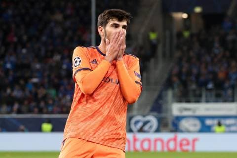 Martin Terrier (Lyon, 7), enttäuscht schauend, Enttäuschung, Frustration, disappointed, pessimistisch, Einzelbild, Aktion, Action, Spielszene, Fussball, UEFA Champions League, TSG 1899 Hoffenheim - Olympique Lyon,