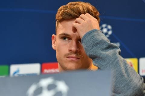 Joshua KIMMICH (Bayern Muenchen), Gestik,skeptisch, Einzelbild,angeschnittenes Einzelmotiv,Portraet,Portrait,Porträt. Pressekonferenz FC Bayern Muenchen vor dem Champions League Spiel gegen AEK Athen, Fussball,am 06.11..2018,.