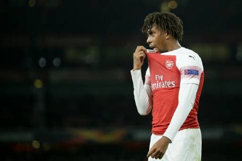 (181109) -- LONDON, Nov. 9, 2018 (Xinhua) -- Arsenal s Alex Iwobi looks dejected after a missed chance during the UEFA Europa League group E match between Arsenal and Sporting Lisbon at the Emirates Stadium in London, Britain on Nov. 8, 2018. The final score was 0-0. (Xinhua Tim Ireland) FOR EDITORIAL USE ONLY. NOT FOR SALE FOR MARKETING OR ADVERTISING CAMPAIGNS. NO USE WITH UNAUTHORIZED AUDIO, VIDEO, DATA, FIXTURE LISTS, CLUB LEAGUE LOGOS OR LIVE SERVICES. ONLINE IN-MATCH USE LIMITED TO 45 IMAGES, NO VIDEO EMULATION. NO USE IN BETTING, GAMES OR SINGLE CLUB LEAGUE PLAYER PUBLICATIONS. (SP) BRITAIN-LONDON-FOOTBALL-EUROPA LEAGUE-ARSENAL VS SPORTING LISBON