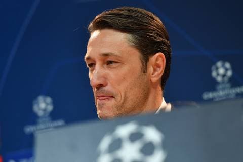 Niko KOVAC (Trainer Bayern Muenchen), ernst,angespannt, Einzelbild,angeschnittenes Einzelmotiv,Portraet,Portrait,Porträt. Pressekonferenz FC Bayern Muenchen vor dem Champions League Spiel gegen Benfica Lissabon, Fussball,am 26.11.2018,.