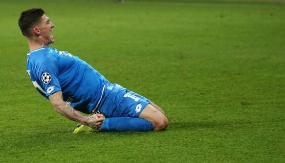 2-2 ausgleich durch Steven ZUBER (17, 1899 Hoffenheim), torjubel, UEFA Champions League, TSG 1899 Hoffenheim vs. Schachtar Donezk, Groupe F, 5. Matchday, November 27 2018, Wirsol Rhein Neckar Arena, Germany, YmdY, ** DFL DFL regulations prohibit any use of photographs as image sequences and or quasi-video. ** TSG 1899 Hoffenheim - Schachtar Donezk