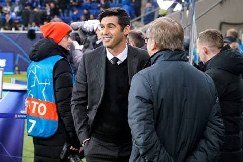 Paulo Fonseca (Trainer, Cheftrainer, Schachtar Donezk), Einzelbild, Aktion, Action, Spielszene, Freude, freundlich, fröhlich, strahlend, optimistisch, Fussball, UEFA Champions League, TSG 1899 Hoffenheim - FK Schachtar Donezk,