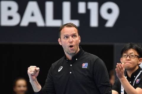 Handball WM, Japan - Kroatien Dagur SIGURDSSON (Trainer Japan), Gestik,ballt die Faust, Einzelbild,angeschnittenes Einzelmotiv,Halbfigur,halbe Figur.. Vorrunde Gruppe B, Kroatien (CRO)-Japan (JPN) am 13.01.2019 in Muenchen Deutschland, Olympiahalle. Handball Weltmeisterschaft 2019, vom 10.01. - 27.01.2019 in Deutschland und Daenemark.