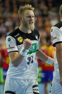 GER, IHF WM 2019, Deutschland (GER) vs Spanien (ESP) 23.01.2019, Lanxess Arena,Koeln, GER, IHF WM 2019, Deutschland (GER) vs Spanien (ESP), im Bild picture shows: Matthias Musche (GER 37), freut sich ueber sein To0r Torjubel Jubel Jubellauf,