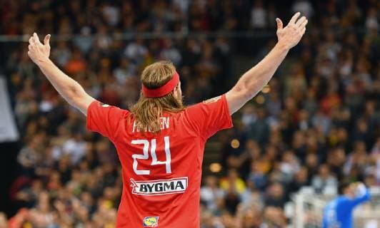 Mikkel Hansen (Dänemark), jubelt nach einem Tor Dänemark-Frankreich Denmark-France Germany-Serbia IHF Handball Weltmeisterschaft 2019, Hanball World Championship WM Weltmeisterschaft 2019, Herren, Männer, Maenner, men, Handball, Deutschland, Germany, Halbfinale Spiel 1, half final Hamburg, 25.1.2019