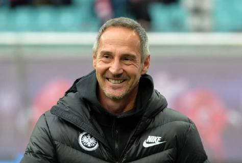 Trainer Adolf Adi HUETTER (Hütter, F), Portraet, Portrait, Kopf, Freude, Erfolg, lachen, Fussball 1. Bundesliga, 21. Spieltag, RB Leipzig (L) - Eintracht Frankfurt (F) 0:0, am 09.02.2019 in Leipzig Deutschland. Â