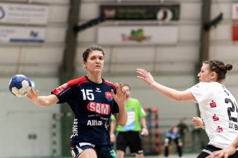 Jurate Zilinskaite (SG H2Ku Herrenberg Kuties 15), VfL Waiblingen Tigers vs. SG H2Ku Herrenberg Kuties , Handball, 2.Bundesliga, Frauen, HBF, Saison 18 19, 15.02.2019, VfL Waiblingen Tigers vs. SG H2Ku Herrenberg Kuties , Handball, 2.Bundesliga, Frauen, HBF, Saison 18 19, 15.02.2019 Waiblingen Copyright: xEIBNER WolfgangxFrankx EP_WFK