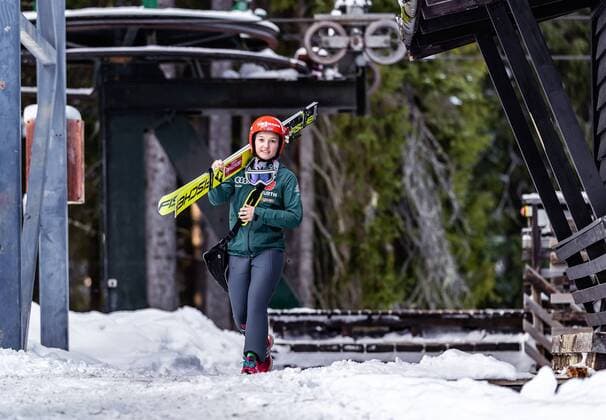 14.03.2019, Granasen, Trondheim, NOR, FIS Weltcup Skisprung, Raw Air, Trondheim, Einzelbewerb, Damen, im Bild Katharina Althaus (GER) Katharina Althaus of Germany during the ladie s individual competition of the 3rd Stage of the Raw Air Series of FIS Ski jumping Skispringen Ski nordisch World Cup at the Granasen in Trondheim, Norway on 2019 03 14. Trondheim