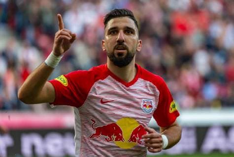 31.03.2019, Red Bull Arena, Salzburg, AUT, 1. FBL, FC Red Bull Salzburg vs FK Austria Wien, Meistergruppe, 23. Spieltag, im Bild Torjubel Munas Dabbur (FC Red Bull Salzburg) during the tipico Bundesliga Master group, 23th round match between FC Red Bull Salzburg and FK Austria Wien at the Red Bull Arena in Salzburg, Austria on 2019 03 31. Salzburg
