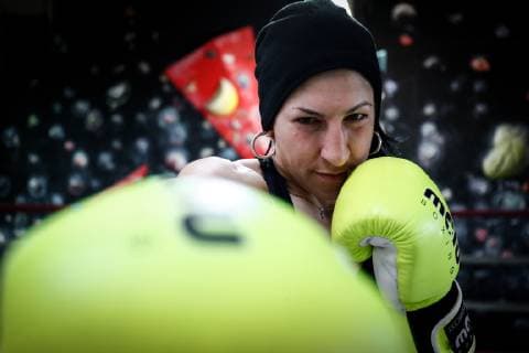 April 1, 2019 - Madrid, MADRID, SPAIN - MADRID, SPAIN - APRIL 01: The female European boxing Champion, Miriam Gutierrez portrait on April 01, 2019 in Madrid, Spain. BOXING - POLITICAL VISITS TO MIRIAM GURIERREZ - ZUMAa181 90418794st Copyright: xAFP7x
