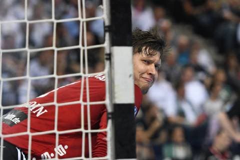 HBL, DHB-Pokal, Halbfinale,THW Kiel vs Fuechse Berlin 06.04.19, Hamburg, HBL, DHB-Pokal, Final Four 2019, Halbfinale, THW Kiel vs Fuechse Berlin, im Bild Torhueter Niklas Landin Jacobsen (Kiel)