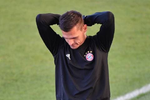 Thomas WOEHRLE (Trainer FCB), Enttaeuschung,Frust,enttaeuscht, frustriert,niedergeschlagen, Einzelbild,angeschnittenes Einzelmotiv,Halbfigur,halbe Figur. FC Bayern Muenchen - FC Barcelona Barca Fussball Champions League der Frauen ,Halbfinale am 21.04.2019. FC BAYERN CAMPUS. DFL REGULATIONS PROHIBIT ANY USE OF PHOTOGRAPHS AS IMAGE SEQUENCES AND OR QUASI-VIDEO.