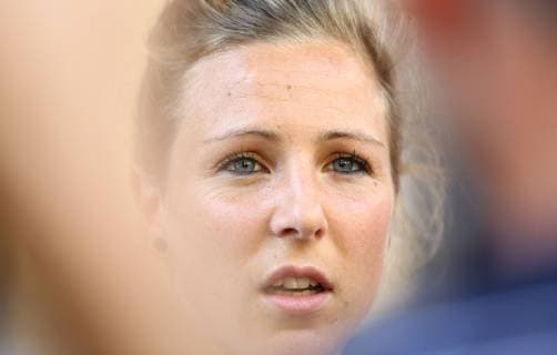 03.06.2019, xcex, GER, Frankfurt am Main, Villa Kennedy, Frauenfussball, Nationalmannschaft, DFB, DFB Frauen, FIFA WM, Die DFB Frauen starten von Frankfurt aus zur WM nach Frankreich Nationalspielerin Svenja Huth im Interview mit Medienvertretern