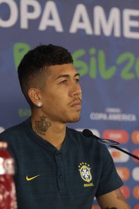 Fußball, Copa America, Nationalteam Brasilien Pressekonferenz Treino da Selecao Brasileira em Salvador SALVADOR, BA - 17.06.2019: TREINO DA SELEcaO BRASILEIRA EM SALVADOR - Roberto Firmino, player of the Brazilian national team, Nationalteam and Liverpool, during a press conference, PK, Pressekonferenz at Arena Fonte Nova, in Salvador, Bahia, Brazil. (Photo: Tiago Caldas Fotoarena) x1749311x TiagoxCaldas
