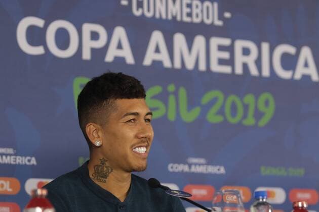 Fußball, Copa America, Nationalteam Brasilien Pressekonferenz Treino da Selecao Brasileira em Salvador SALVADOR, BA - 17.06.2019: TREINO DA SELEcaO BRASILEIRA EM SALVADOR - Roberto Firmino, player of the Brazilian national team, Nationalteam and Liverpool, during a press conference, PK, Pressekonferenz at Arena Fonte Nova, in Salvador, Bahia, Brazil. (Photo: Tiago Caldas Fotoarena) x1749313x TiagoxCaldas