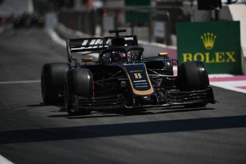 June 22, 2019 - Le Castellet, Provance, France, France - French driver Romain Grosjean of American team Rich Energy Haas F1 Team driving his single-seater during the 60th edition of the French GP, 8th stage of the Formula 1 World Championship, WM, Weltmeisterschaft in Circuit Paul Ricard, in Le Castelett, France, on June 22, 2019. French GP - Qualifying And press conference, PK, Pressekonferenz - ZUMAn230 20190622_zaa_n230_433 Copyright: xAndreaxDiodatox