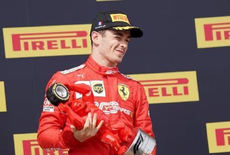 Le Castellet, France, 23.06.2019, Formel 1, Formula 1, French Grand Prix, Podium: Sieger Lewis Hamilton (GB 44), Mercedes-AMG Petronas Motorsport, 2.Platz für Valtteri Bottas (FIN 77), 3.Platz für Charles Leclerc (MCO 16), Scuderia Ferrari Mission Winnow ( Defodi-09-506-033954