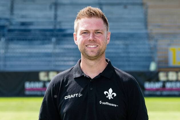 17.07.2019, xfux, Fussball 2.Bundesliga, SV Darmstadt 98, 2.BL, Porträttermin 2019 2020, Fototermin, emonline, emspor, deloka, v.l. Physiotherapeut Bjoern Rein; (SV Darmstadt 98) Darmstadt