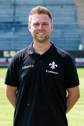 17.07.2019, xfux, Fussball 2.Bundesliga, SV Darmstadt 98, 2.BL, Porträttermin 2019 2020, Fototermin, emonline, emspor, deloka, v.l. Physiotherapeut Bjoern Rein; (SV Darmstadt 98) Darmstadt