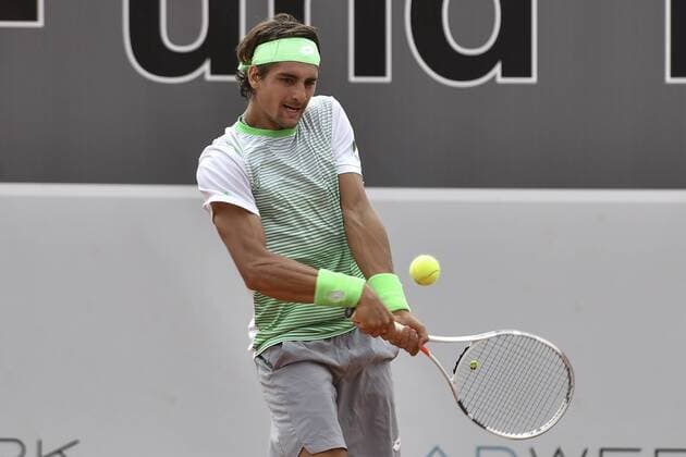 GER, Tennis-Point-Bundesliga, 1BL, Badwerk Gladbacher HTC 1 vs. TK GW Mannheim 1 11.08.2019, An den Holter Sportstätten, Moenchengladbach, GER, Tennis-Point-Bundesliga, 1BL, Badwerk Gladbacher HTC 1 vs. TK GW Mannheim 1, im Bild Manuel Pena Lopez ARG (TK GW Mannheim 1)