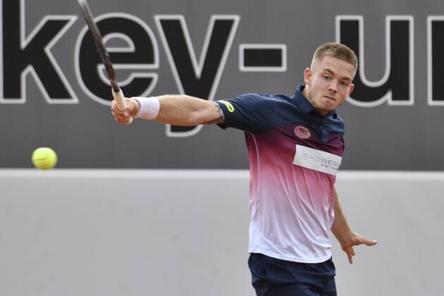 GER, Tennis-Point-Bundesliga, 1BL, Badwerk Gladbacher HTC 1 vs. TK GW Mannheim 1 11.08.2019, An den Holter Sportstätten, Moenchengladbach, GER, Tennis-Point-Bundesliga, 1BL, Badwerk Gladbacher HTC 1 vs. TK GW Mannheim 1, im Bild Tim Sandkaulen GER (Badwerk Gladbacher HTC 1)