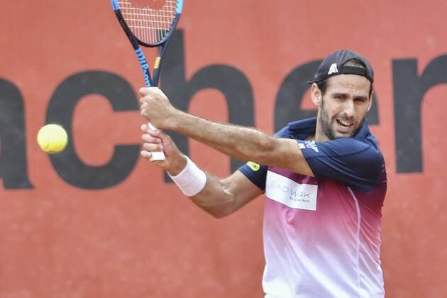 GER, Tennis-Point-Bundesliga, 1BL, Badwerk Gladbacher HTC 1 vs. TK GW Mannheim 1 11.08.2019, An den Holter Sportstätten, Moenchengladbach, GER, Tennis-Point-Bundesliga, 1BL, Badwerk Gladbacher HTC 1 vs. TK GW Mannheim 1, im Bild Adrian Menendez ESP (Badwerk Gladbacher HTC 1)
