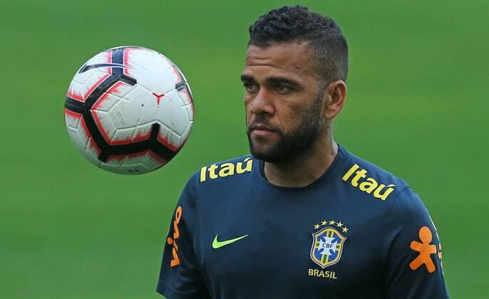 September 5, 2019, Miami Gardens, FL, USA: Brazil national soccer team defender Dani Alves during practice on Thursday, Sept. 5, 2019, at Hard Rock Stadium in Miami Gardens, Fla., in preparation for International Friendly, Länderspiel, Nationalmannschaft against Colombia on Friday. Brazil national soccer team - ZUMAm67_ 20190905_zaf_m67_055 Copyright: xDavidxSantiagox
