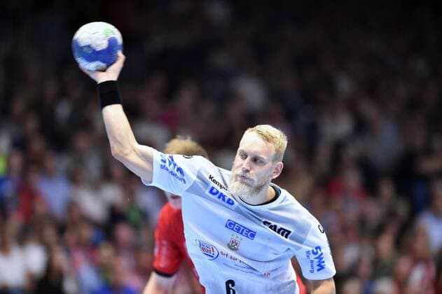 Matthias Musche (SC Magdeburg) beim Wurf , GER, MT Melsungen - SC Magdeburg, Handball, 1. Bundesliga Maenner, 12.09.2019, GER, MT Melsungen - SC Magdeburg, Handball, 1. Liga Maenner, 12.09.2019 Kassel Copyright: xEIBNER RolandxSippelx EP_RSL