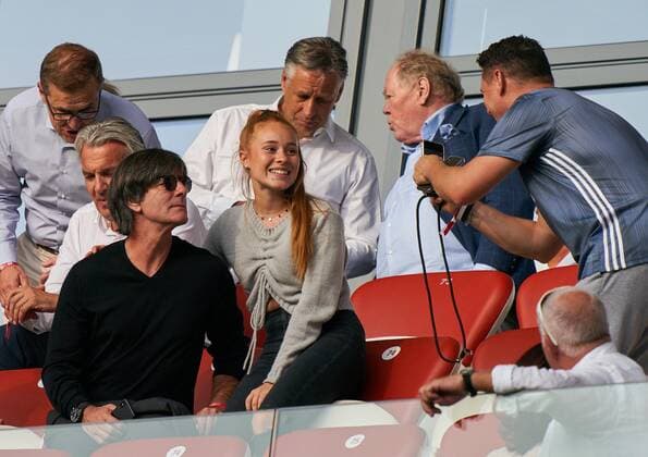 DFB headcoach Joachim Jogi LOEW, LÖW,makes selfie with fans RB LEIPZIG - FC BAYERN MUNICH - DFL REGULATIONS PROHIBIT ANY USE OF PHOTOGRAPHS as IMAGE SEQUENCES and or QUASI-VIDEO - 1.German Soccer League , Leipzig, Germany, September 14, 2019 Season 2018 2019, matchday 4, FCB, Red Bull, München