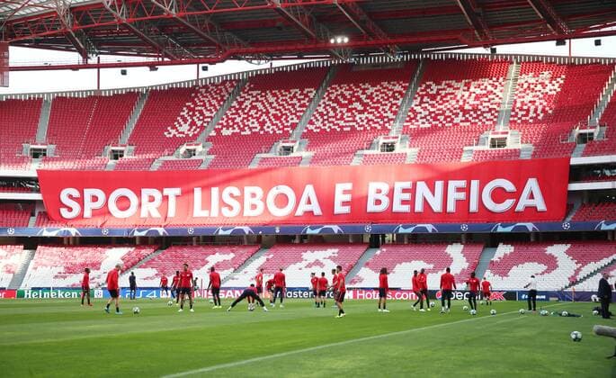 RB Leipzig - Training Fussball Champions League Lissabon, 16.09.2019, Est‡dio da Luz, Fussball, UEFA Champions League, Gruppe G, 1.Spieltag , Benfica Lissabon vs. RB Leipzig , Abschlusstraining am Vortag des Spieles. , Im Bild; Stadionübersicht. , UEFA regulations prohibit any use of photographs as image sequences and or quasi-video