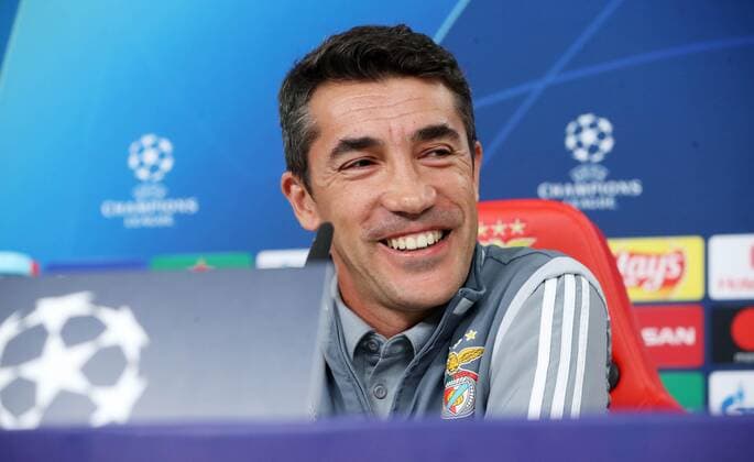 RB Leipzig - Pressekonferenz Fussball Champions League Lissabon, 16.09.2019, Est‡dio da Luz, Fussball, UEFA Champions League, Gruppe G, 1.Spieltag , Benfica Lissabon vs. RB Leipzig , Pressekonferenz am Vortag des Spieles. , Im Bild; Trainer Bruno Lage (Benfica) , UEFA regulations prohibit any use of photographs as image sequences and or quasi-video