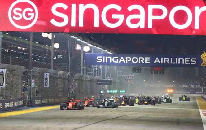 Start, formula 1 GP, Singapore, 22.09.2019 Photo:mspb Lukas Gorys Start, formula 1 GP, Singapore,
