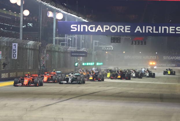 Start, formula 1 GP, Singapore, 22.09.2019 Photo:mspb Lukas Gorys Start, formula 1 GP, Singapore,