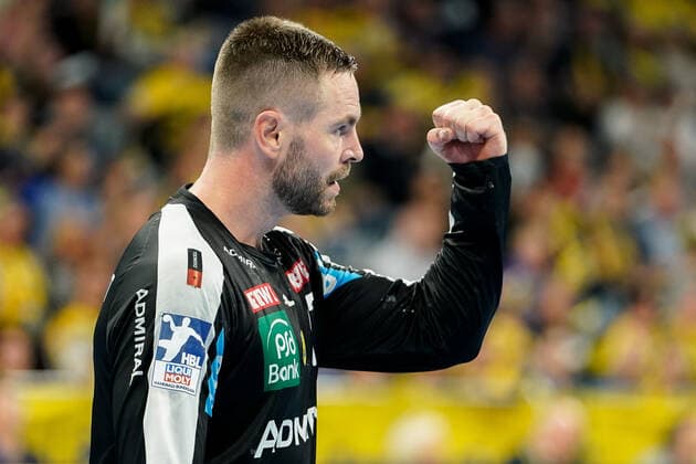 Andreas Palicka (Torwart, RNL, 12) ballt die Faust, Jubel, jubeln, jubelt, celebration, Freude, zuversichtlich, optimistisch, Spielszene, Action, Aktion, 06.10.2019, Mannheim, Handball, Bundesliga, Rhein-Neckar Löwen - HSG Wetzlar