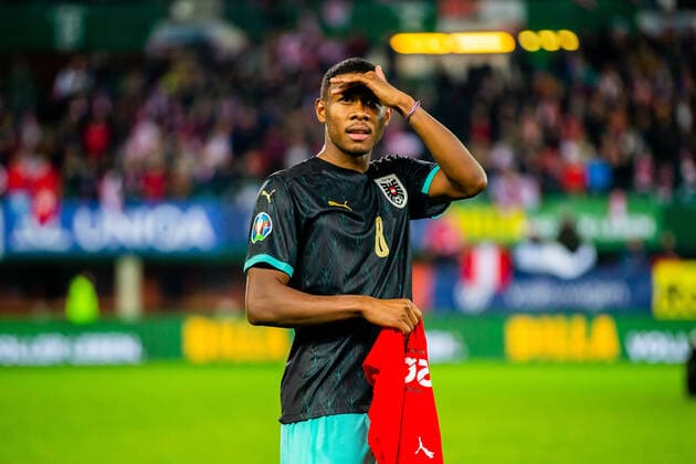 16.11.2019, Ernst Happel-Stadion, Wien, AUT, UEFA EM Qualifikation, Oesterreich vs Nordmazedonien, Gruppe G, im Bild David Alaba (AUT) during the UEFA European Championship, EM, Europameisterschaft qualification, group G match between Austria and Nordmazedonien at the Ernst Happel-Stadion in Vienna, Austria on 2019 11 16. Wien