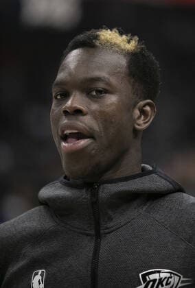 November 18, 2019, Los Angeles, California, United States of America: Dennis Schroder 17 of the Oklahoma Thunder during warm-ups prior to their NBA, Basketball Herren, USA game with the Los Angeles Clippers on Monday November 18, 2019 at the Staples Center in Los Angeles, California. Clippers defeat Thunder, 90-88. JAVIER ROJAS PI Clippers defeat Thunder, 90-88 - ZUMAp124 20191118_zaa_p124_038 Copyright: xJavierxRojas Pix