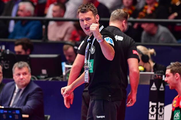 Handball Europameisterschaft Hauptrunde, 20.01.2020, Österreich - Deutschland, Stadthalle, Wien Christian Prokop (Trainer, Deutschland) Trainer Coach Jubel Emotionen Spannung, 20.01.2020, Wien (Österreich), Handball, Turnier, Europameisterschaft 2020