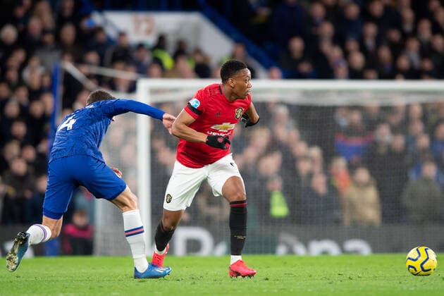Anthony Martial of Manchester United, ManU during the Premier League match between Chelsea and Manchester United at Stamford Bridge, London, England on 17 February 2020. ( UKSP Espa-Images) Chelsea v Manchester United Premier League 17 02 2020. - ZUMAcs12 20200217_zaf_cs12_033 Copyright: xESPAxPhotoxAgencyx