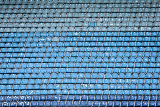 Fußball, Stadiongeschichte 1. FC Magdeburg 15.02.2020, xtgx, Fussball 3. Liga, 1.FC Magdeburg - Chemnitzer FC, v.l. Symbolfoto Symbolbild, leere Raenge, Sitzplaetze, Tribuene, Stadion, Zuschauerzahl, Zuschauer (DFL DFB REGULATIONS PROHIBIT ANY USE OF PHOTOGRAPHS as IMAGE SEQUENCES and or QUASI-VIDEO) Magdeburg