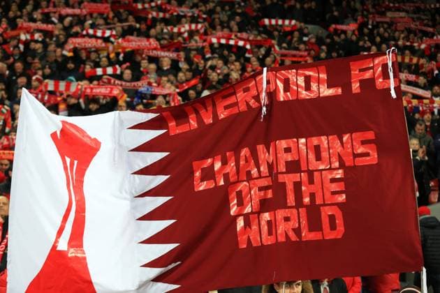 24th February 2020; Anfield, Liverpool, Merseyside, England; English Premier League Football, Liverpool versus West Ham United; Liverpool fans on the Kop display banners and hold scarves aloft - Strictly Editorial Use Only. No use with unauthorized audio, video, data, fixture lists, club league logos or live services. Online in-match use limited to 120 images, no video emulation. No use in betting, games or single club league player publications ActionPlus12213921 DavidxBlunsden
