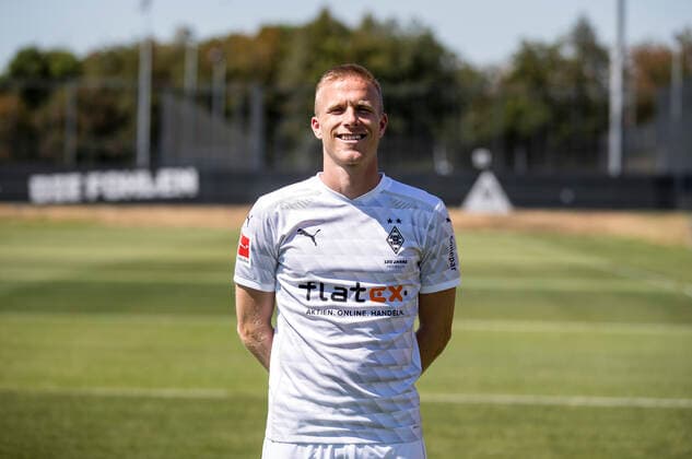 Oscar Wendt (BMG) Borussia Mönchengladbach Porträttermin 2020 2021 Porträt, Vorstellung, Präsentation, Pressetermin, Fußball, GER 07.08.2020, Fussball, Vorstellung, Präsentation, Pressetermin, Fußball, GER; 1. Bundesliga, Saison 2020 21, Moenchengladbach Foto: Moritz Müller Only for Editorial use