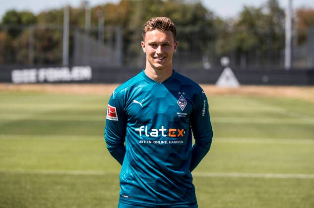 Torwart Jan Olschowsky Borussia Mönchengladbach Porträttermin 2020 2021 Porträt, Vorstellung, Präsentation, Pressetermin, Fußball, GER 07.08.2020, Fussball, Vorstellung, Präsentation, Pressetermin, Fußball, GER; 1. Bundesliga, Saison 2020 21, Moenchengladbach Foto: Moritz Müller Only for Editorial use